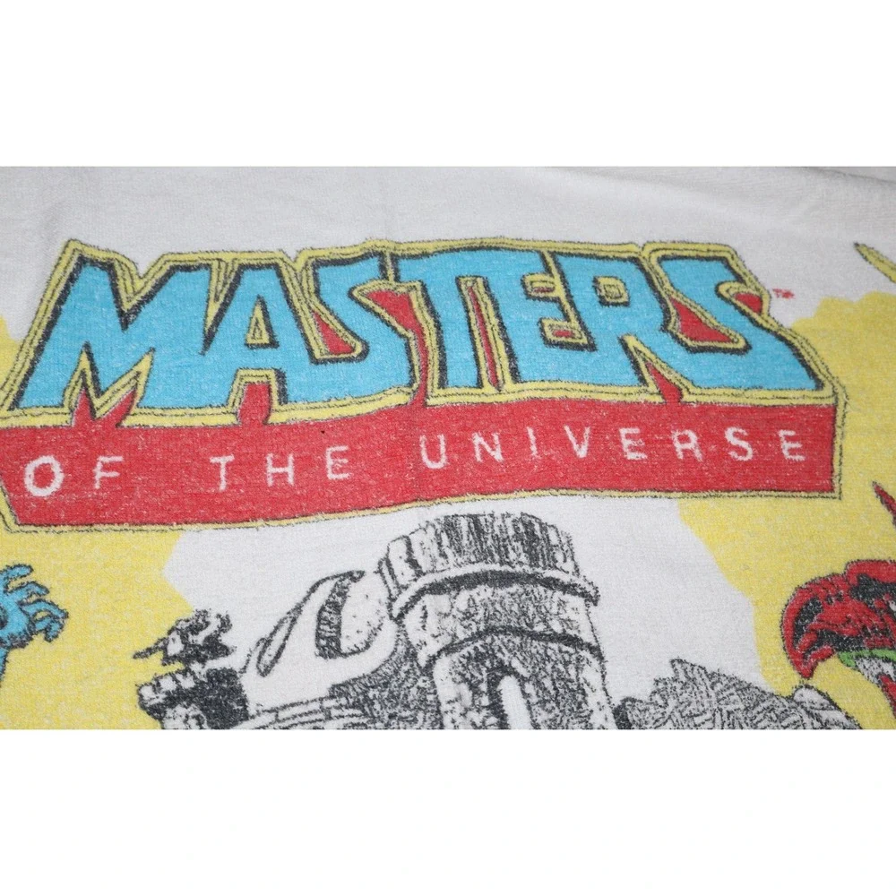 Vintage 1984 Masters of the Universe He-Man Skeletor Beach Towel Franco 80s Thin